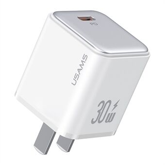 USAMS US-CC188 X-Ron Series Single Port Phone Charger PD 30W Electroplating Power Adapter, CN Plug