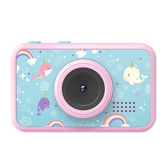 AD-G29D 2.4 inch Screen Kids Camera Front/Back Dual Camera Portable Handheld Mini Camera with Games/Filters/Frames