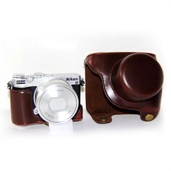PU Leather Camera Protection Bag + Shoulder Strap for Nikon J5