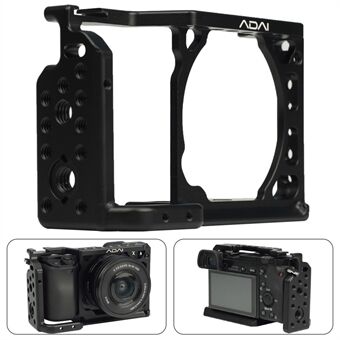 ADAI for Sony A6 SLR Camera Cage Aluminum Alloy Cold Shoe 1 / 4 Screw Hole Expansion Frame