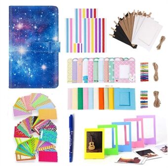 For FujiFilm Instax Mini 12 / 11 / 9 / 8+ / 8 10-in-1 Colorful Bundle Kit Accessories Includes Photo Album, Hang Frames, Border Stickers