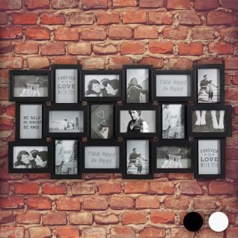 Photo frame collage (18 photos) - Black