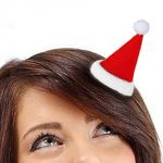 Hair clasp with Santa cap
