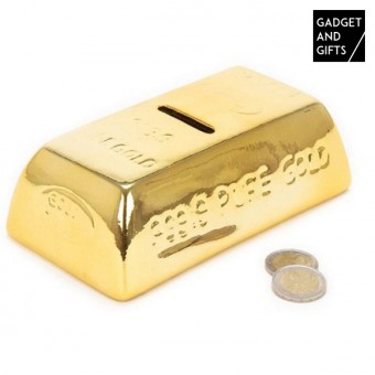 Ceramic Gold Bar Savings Box
