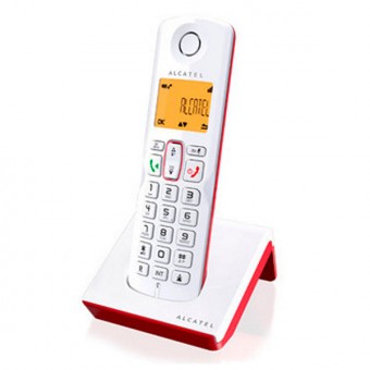 Cordless Phone Alcatel S-250 DECT SMS LED White Red