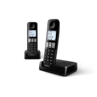 Cordless phone Philips D2302B / 23 1.8 "DECT HQ Sound Black (2 pcs)