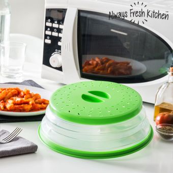 Foldable lid for microwave