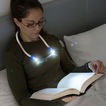 Handsfree Flexible Neck Mount LED Reading Lamp