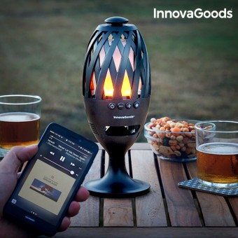 InnovaGoods LED Torch with Bluetooth Speaker