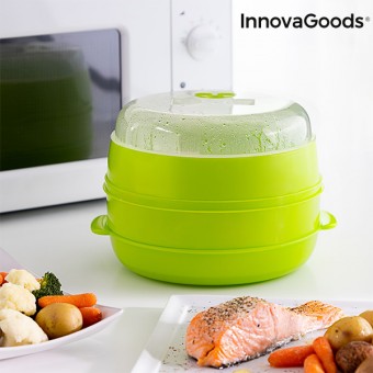InnovaGoods Double Microwave Vapor Steam - Fresh