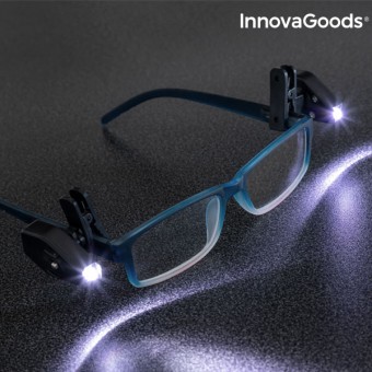 InnovaGoods 360º LED Clips for Glasses (Pack of 2)