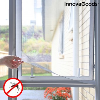 Adhesive Mosquito Nets to the Window which can be cut White - InnovaGoods