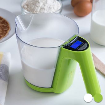 Digital kitchen scale with bowl - White