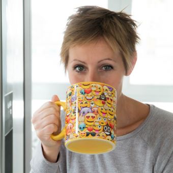 XL Collage Mug with Emoticons