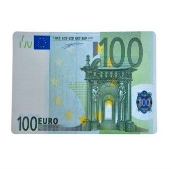 EURO mouse pad with 100 EU banknote