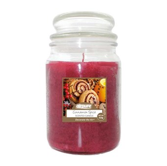 AirPure Scented Candle - Cinnamon Spice - Light with Essential Oil - Scent of Cinnamon