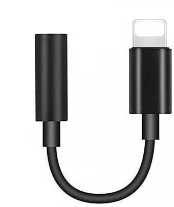 iPhone / iPad Lightning for 3.5mm Headphone Adapter - Black