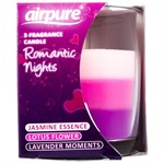 AirPure Romantic Nights Candle - Romantic Scented Candles - 3 candles in one - Jasmine / Lotus / Lavender