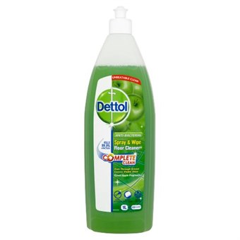 Dettol Complete Clean Anti-Bacterial Spray & Wipe Floor Cleaner - Green Apple Fragrance - 1 l