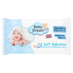 Baby Dream Sensitive - Fragrance Free - 72 Soft Baby Wipes