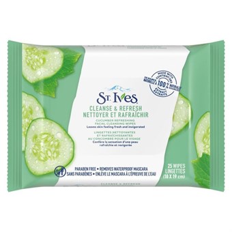 St. Ives Cleanse & Refresh Cucumber Cleaning Napkins - 25 pcs.