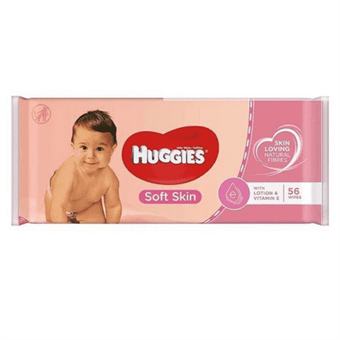 Huggies Baby Wipes Soft Skin - 56 pcs.