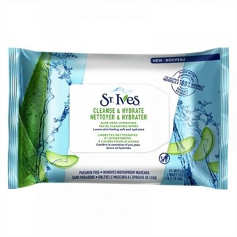 St. Ives Cleanse & Hydrate Wipes - Moisturizing wipes - 25 pcs.