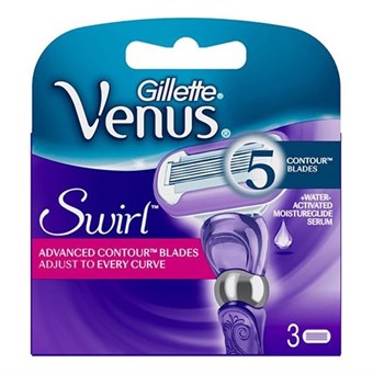 Gillette Venus Swirl - Shaving Blades - 3 pieces