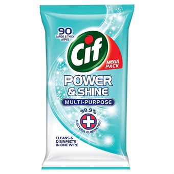 Cif Power & Shine Multi-Purpose Anti-bacterial Cleaning Wipes - 90 pcs