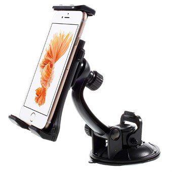 Universal Rotary Suction Cup Car Holder for Smartphones - Vertical Range: 110-180 mm