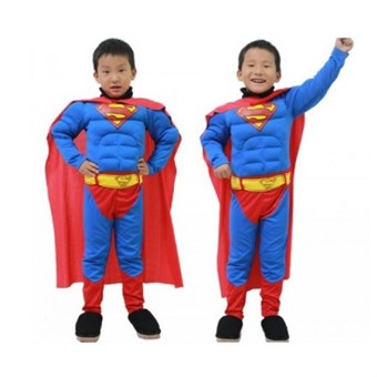 Superman Costume Kids - incl. Face mask + Suit + Sheath - Small - 110-120 cm