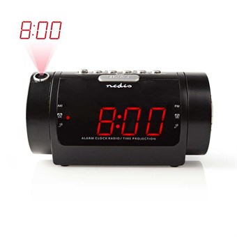 Digital Clock Radio with Alarm Clock and Projector | 0.9 "LED | FM | Double Alarm | Snooze
