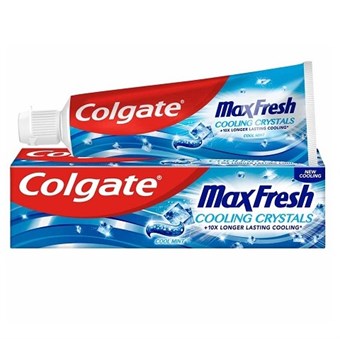 Colgate Max Fresh Cool Mint Toothpaste - 75 ml (Cooling Crystals +10 LongerLasting Cooling)