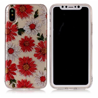 Nice Design Cover in Soft TPU Plastic for iPhone X / iPhone Xs - Gerbera