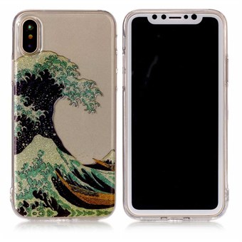 Nice Design Cover in Soft TPU Plastic for iPhone X / iPhone Xs - Sea Wave