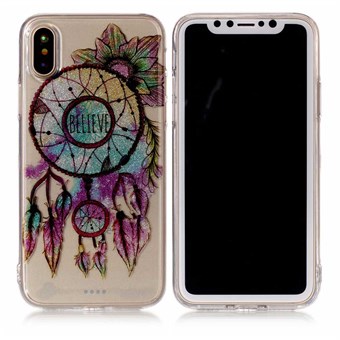 Nice Design Cover in Soft TPU Plastic for iPhone X / iPhone Xs - Dream Catcher