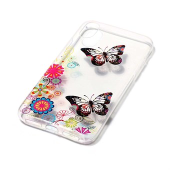 Nice Design Cover in Soft TPU Plastic for iPhone X / Xs - Butterflies