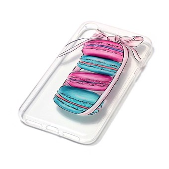Nice Design Cover in Soft TPU Plastic for iPhone X / iPhone Xs - Macaroon