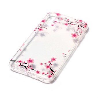 Nice Design Cover in Soft TPU Plastic for iPhone X / iPhone Xs - Flower Decor