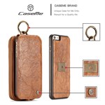 CaseMe Prime Leather Wallet with Magnetic Cover for iPhone 6 / iPhone 6s. - Brown