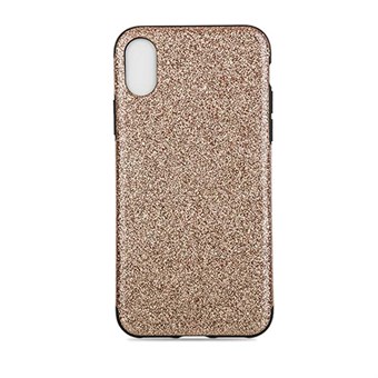 Shiny Glitter Cover in Soft TPU Plastic for iPhone X / iPhone Xs - Gold