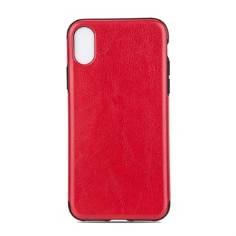 High Elegant Cover in TPU Plastic and Silicone for iPhone X / iPhone Xs - Red