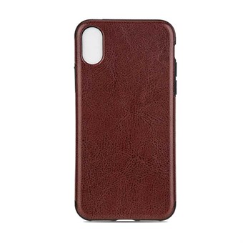 High Elegant Cover in TPU Plastic and Silicone for iPhone X / iPhone Xs - Brown