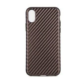 Fine Slash Cover in Soft TPU for iPhone X / iPhone Xs. - Brown