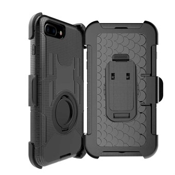 Solid Hard Case with Belt Clip for iPhone 7 Plus / iPhone 8 Plus - Black