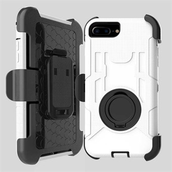 Solid Hard Case with Belt Clip for iPhone 7 Plus / iPhone 8 Plus - White