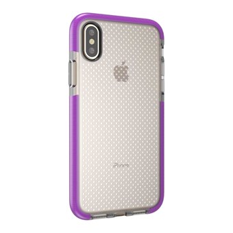 Perfect Glassy Cover in TPU Plastic and Silicone for iPhone X / iPhone Xs - Purple