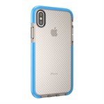 Perfect Glassy Cover in TPU Plastic and Silicone for iPhone X / iPhone Xs - Blue
