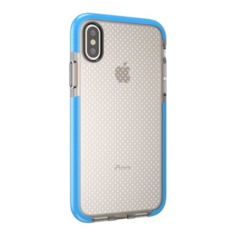 Perfect Glassy Cover in TPU Plastic and Silicone for iPhone X / iPhone Xs - Blue