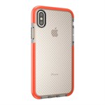 Perfect Glassy Cover in TPU Plastic and Silicone for iPhone X / iPhone Xs - Orange